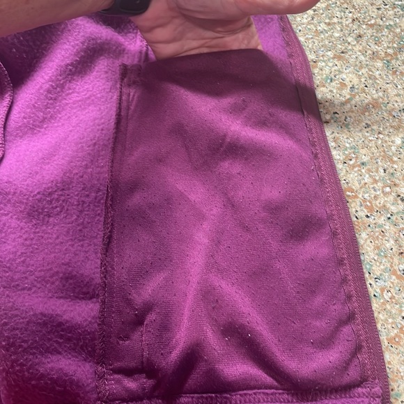 Columbia fleece zip jacket zipper pockets adjustable waist purple womens size M - Picture 12 of 12